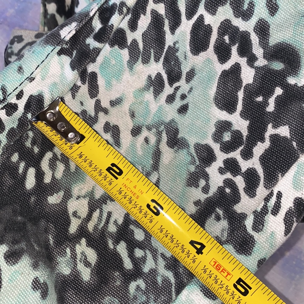 VS PINK • 2013 Teal Animal Print Drawstring Mini Backpack - Picture 12 of 14
